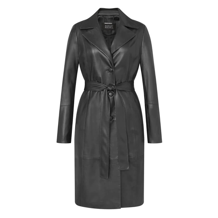 Single-Breasted Lamb Leather Trenchcoat