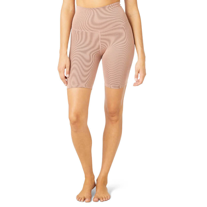 Heather Rib High Waisted Biker Short