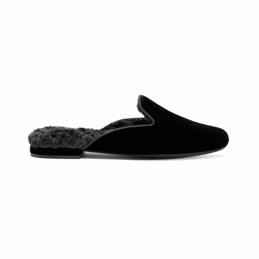 The Phoebe in Black Faux Fur