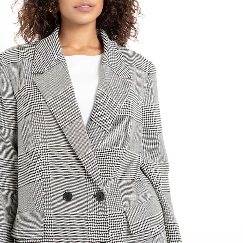 Oversized Houndstooth Blazer