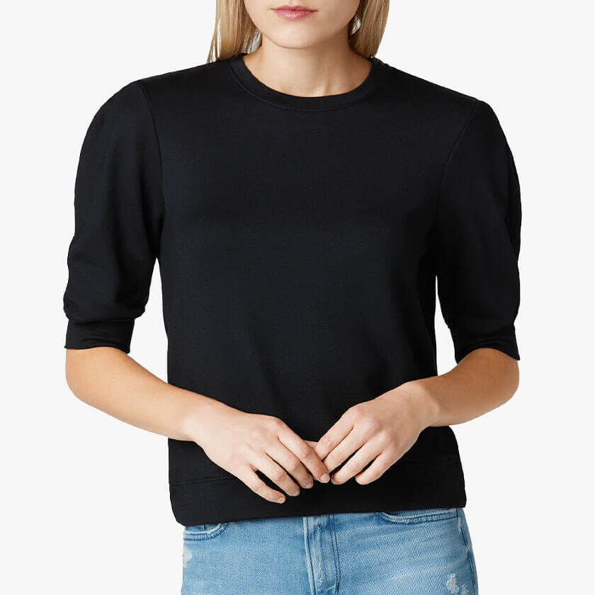 Folded Puff Sleeve Sweatshirt