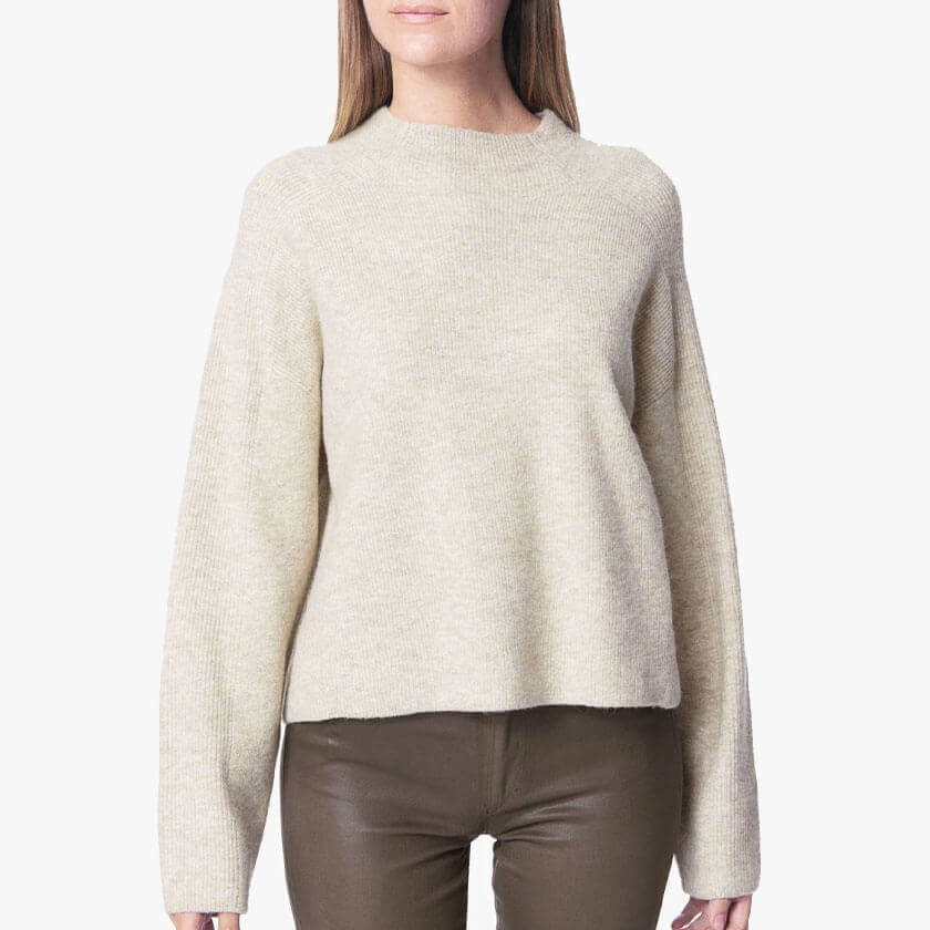 Fashioned Funnel Neck Boxy Sweater