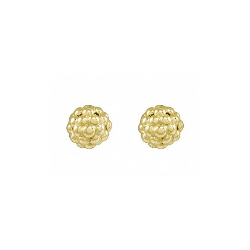 Caviar Gold Beaded Stud Earrings