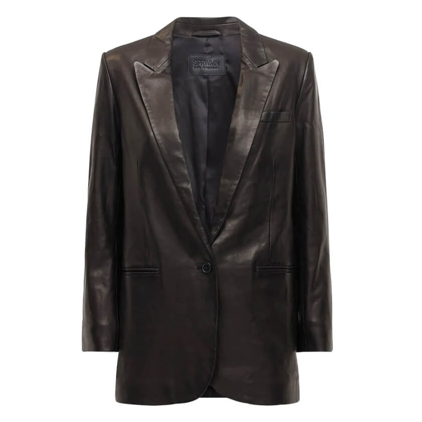 Sprwmn Single Breast Leather Blazer