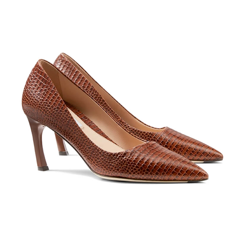 The Ginger Pump—Mini Embossed Croc