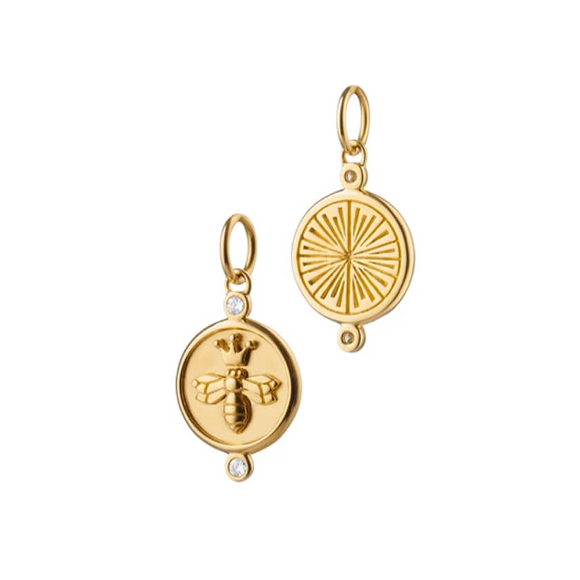 'Queen Bee' Charm With Diamonds
