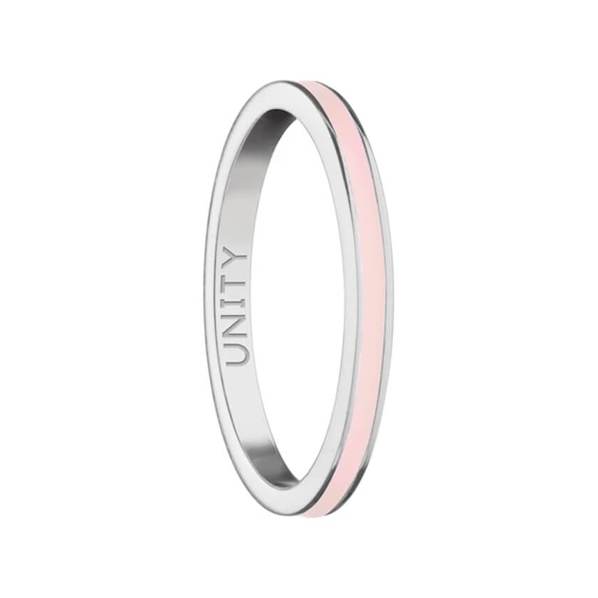 Pink 'Unity' Poesy Stackable Ring