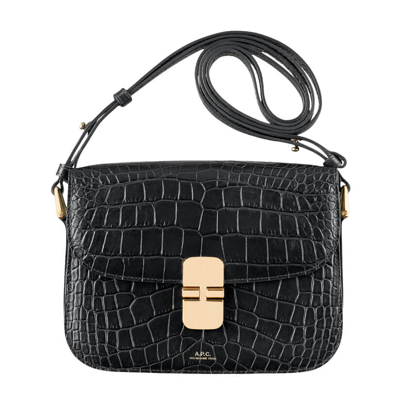 A.P.C. Croco Print Small Grace Crossbody Bag