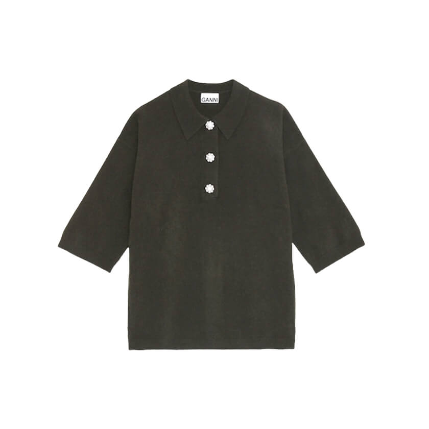 Ganni Cashmere Knit Polo
