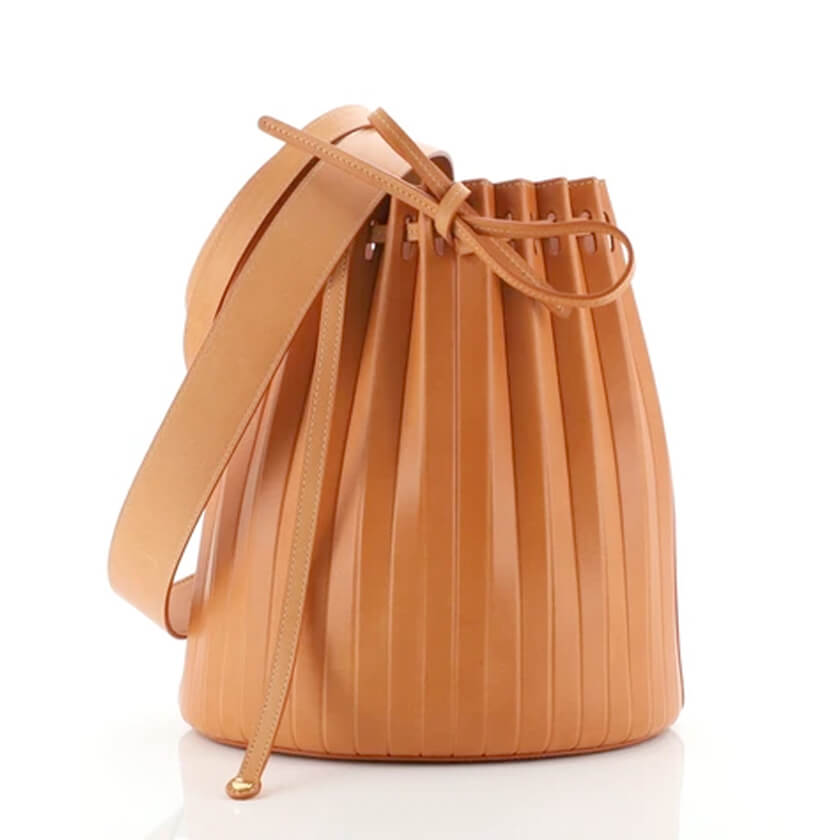 Mansur Gavriel Pleated Bucket Bag Leather Medium