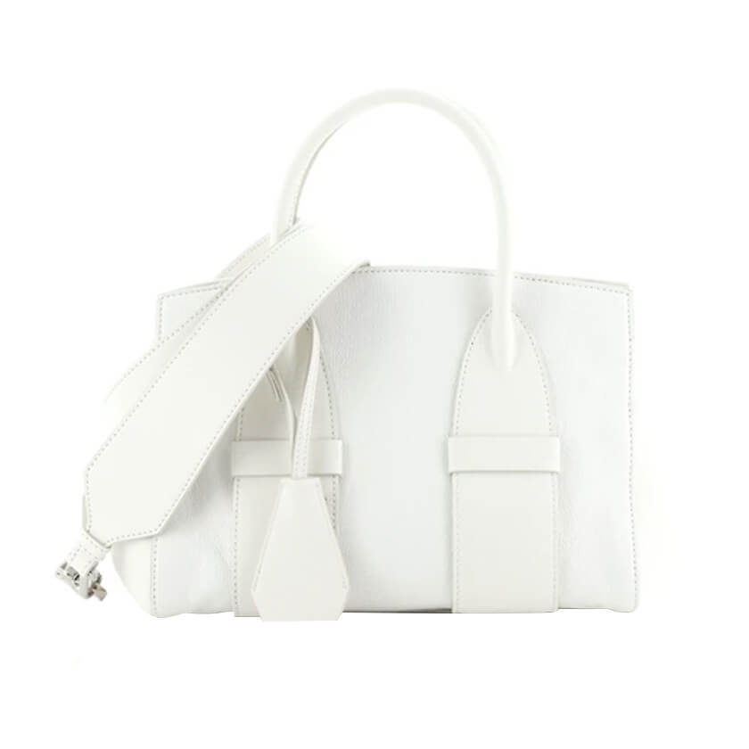 Miu Miu Convertible Madras Logo Tote Leather Medium