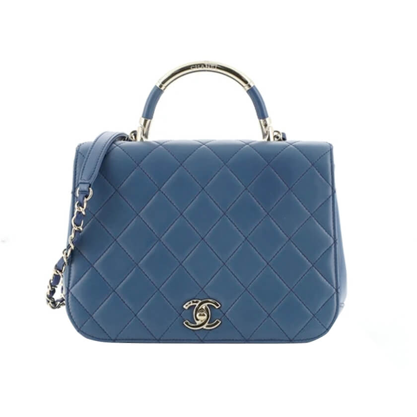 Chanel Carry Chic Flap Bag Quilted Lambskin Medium