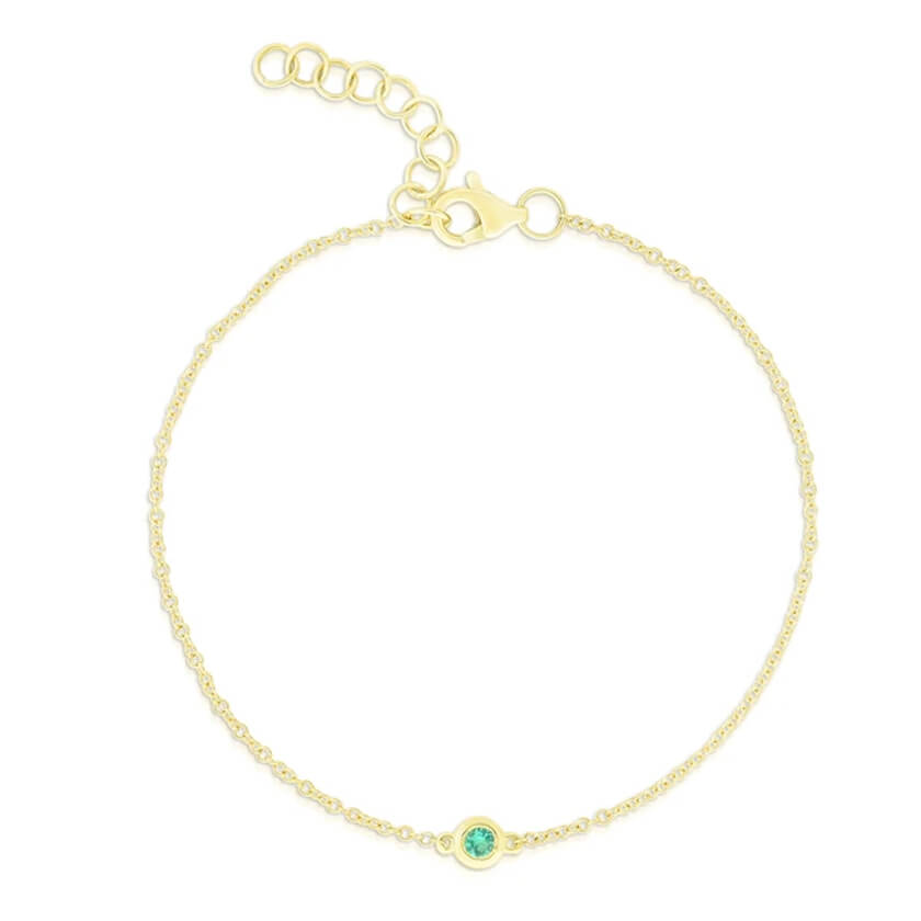Gemstone Bezel-Set Bracelet
