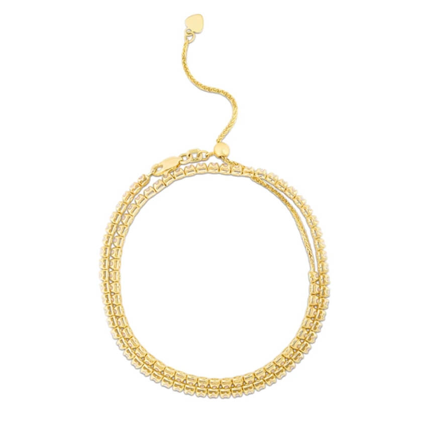 Multiway Tennis Necklace and Double Wrap Bracelet