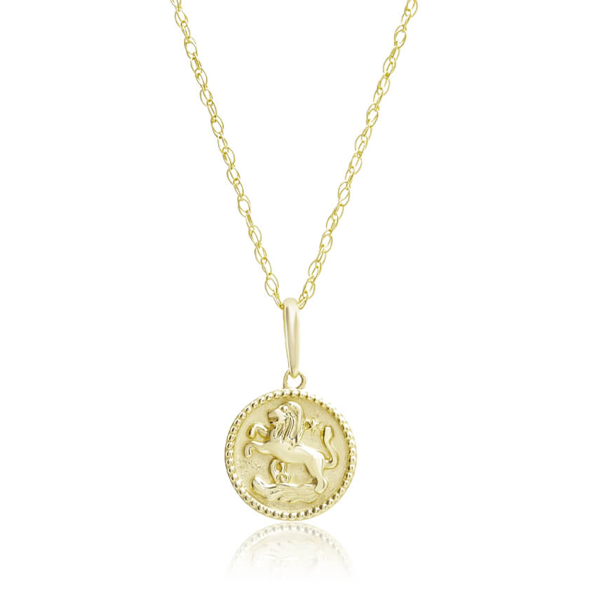 Zodiac Coin Pendant Necklace