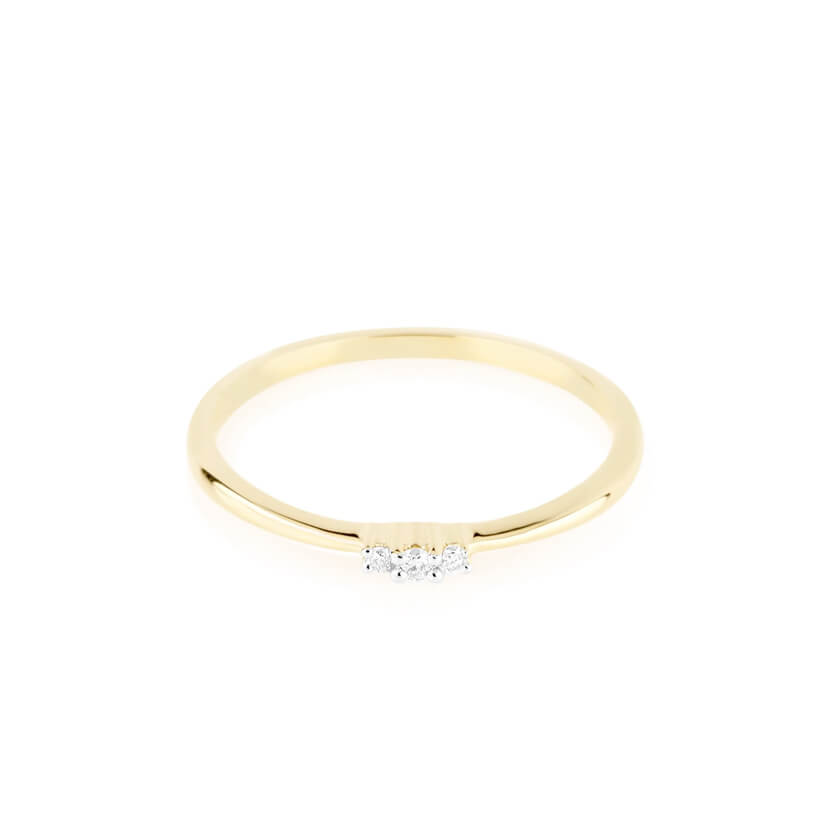 Round Diamond Trio Ring