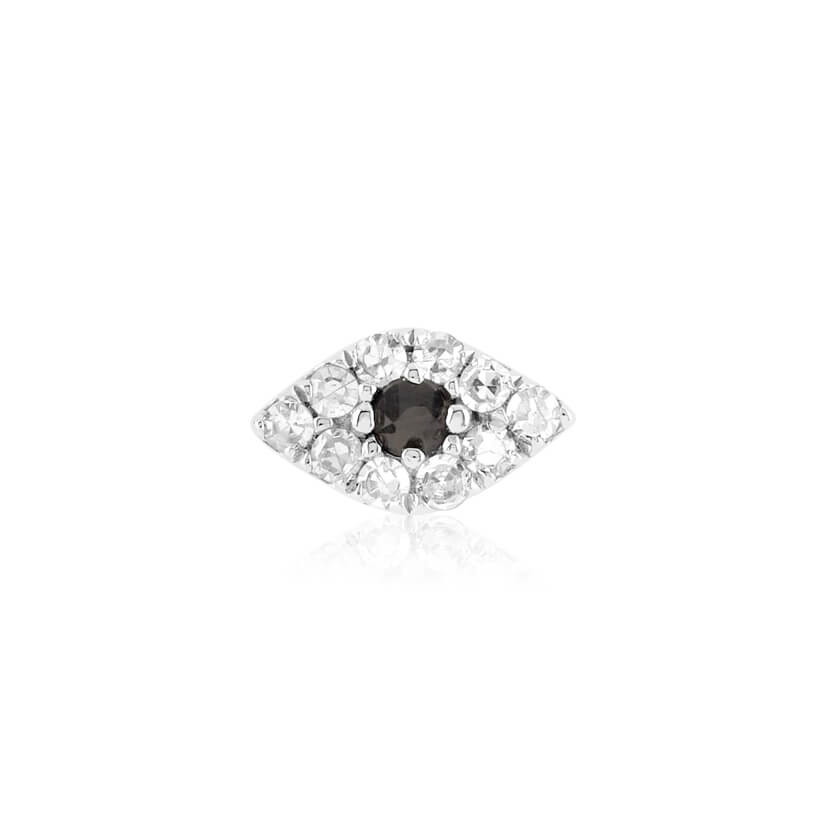 Mini Pave Diamond Evil Eye Stud