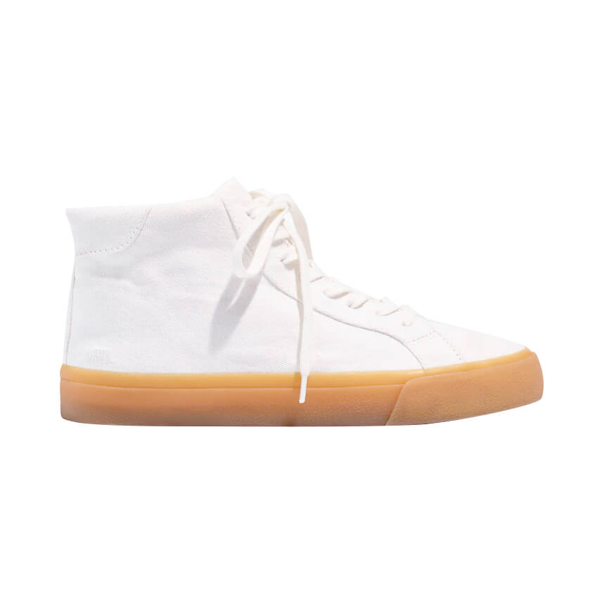 Madewell Sidewalk Hi-Top White Canvas Sneakers