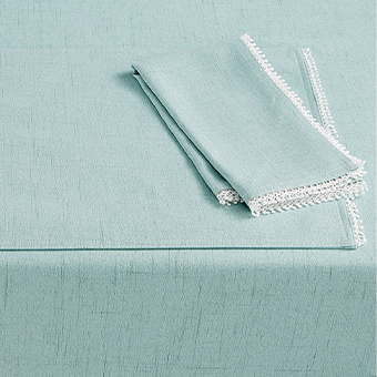 Lenox, French Perle Ice Blue Tablecloth, $30