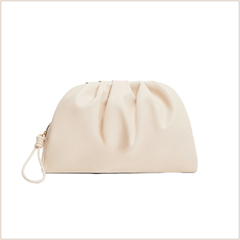 Mango, Pleated Volume Clutch, $60
