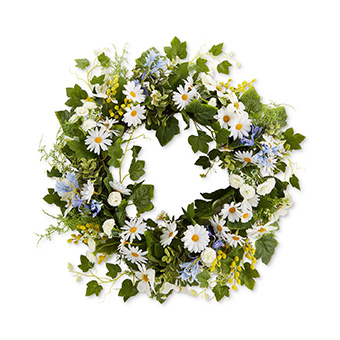Martha Stewart Collection, Daisy Wreath, $90