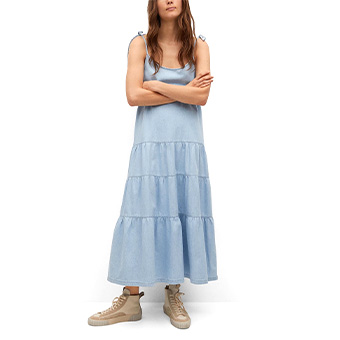 Mango, Frill Cotton Dress, $80