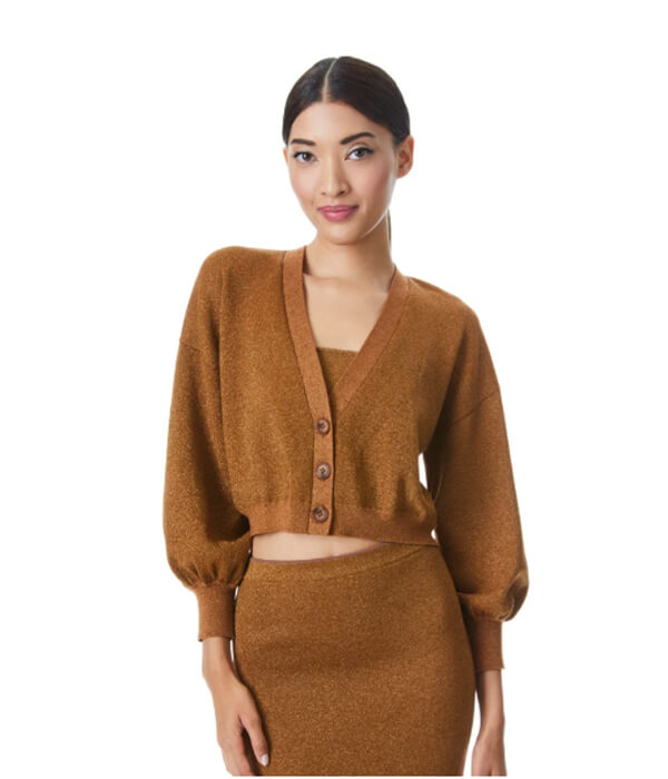 Alice + Olivia Zelinia Metallic Cardigan