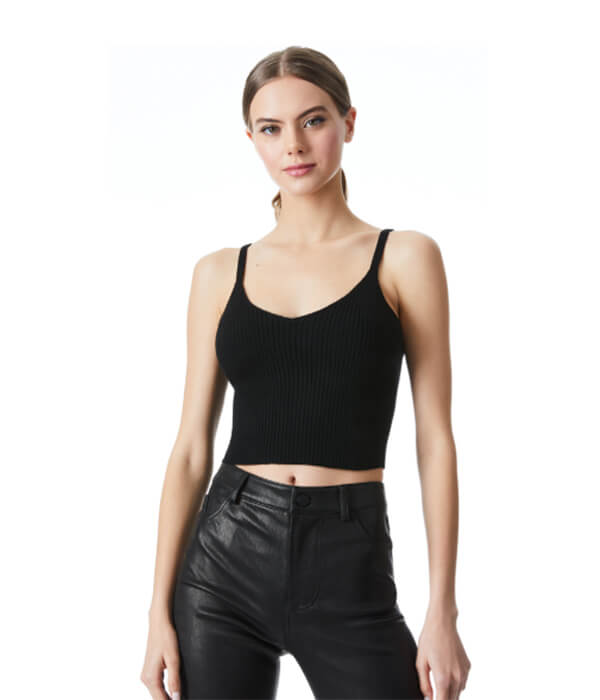 Alice + Olivia Kenna Cropped Sweater Tank