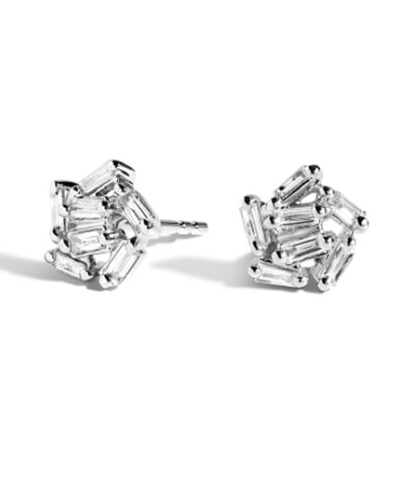 Brilliant Earth Baguette Diamond Cluster Earrings
