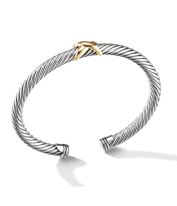 David Yurman X Bracelet With 14K Gold