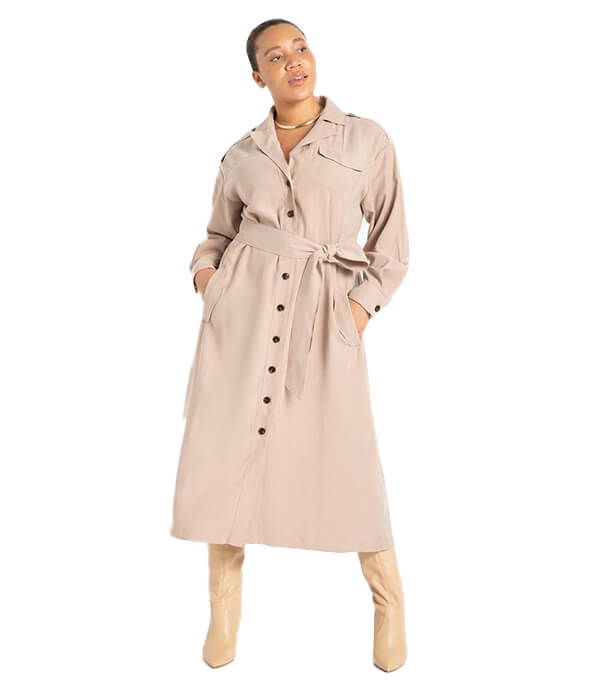 Eloquii Long Trench Dress
