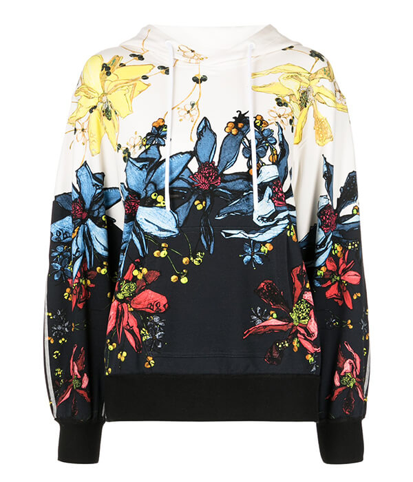 Jason Wu Collection Oversize Floral Placement Print Hoodie