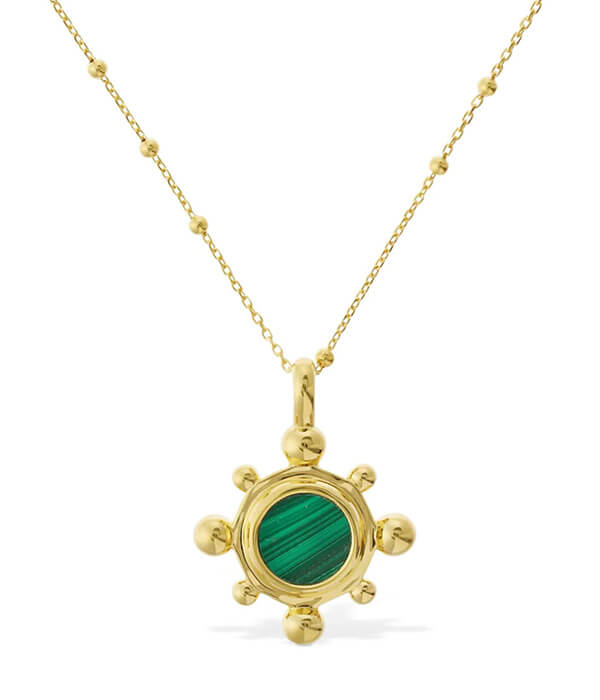 Missoma Malachite Charm Long Necklace