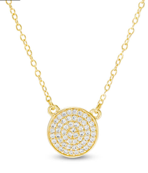 Banter Pavé Disc Necklace