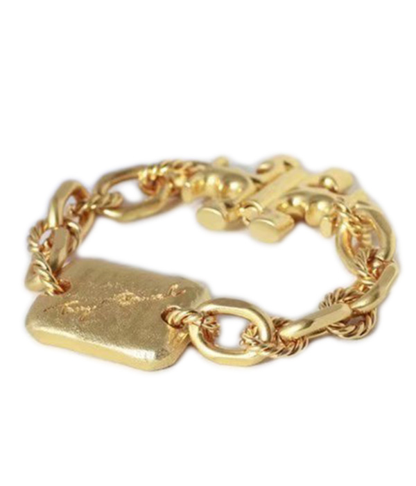 Tory Burch Signature Chain Gold Logo Bracelet