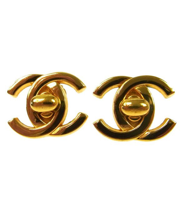 Chanel Vintage CC Turnlock Earrings