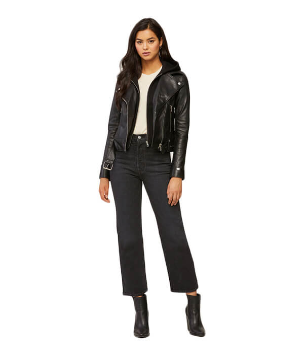 Soia & Kyo Elisha Moto Leather Jacket