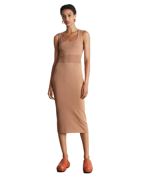 Who What Wear Collection Indya Square-Neck Midi Dress