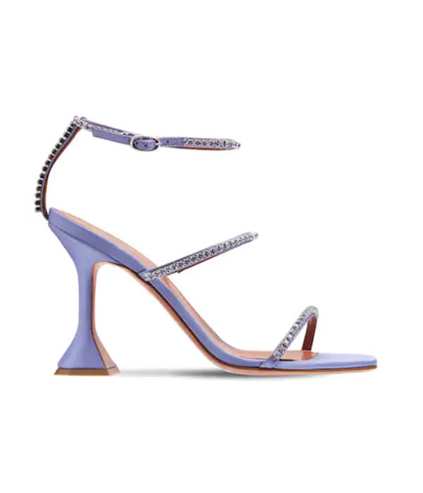 PAmina Muaddi Gilda Embellished Satin Sandals