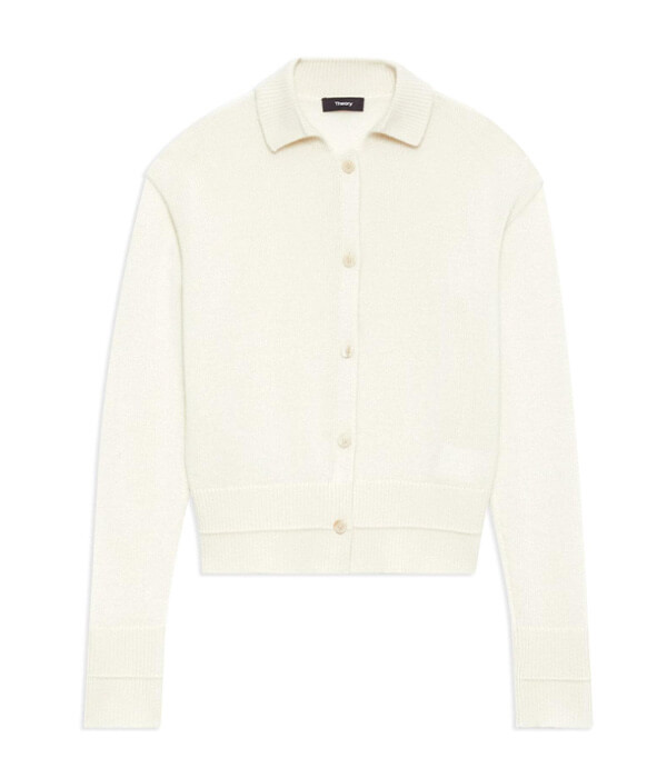 Theory Collared Cardigan in Cashmere