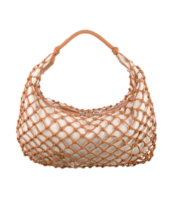 Staud Leather Trimmed Canvas Tote