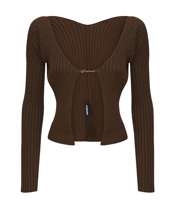 Jacquemus Pralù Viscose Knit Rib Cardigan