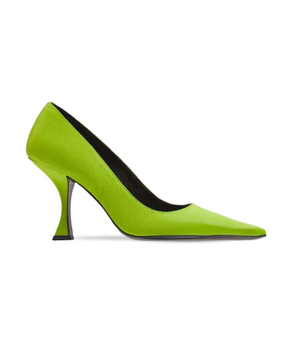BY FAR Viva Grained Leather Pumps