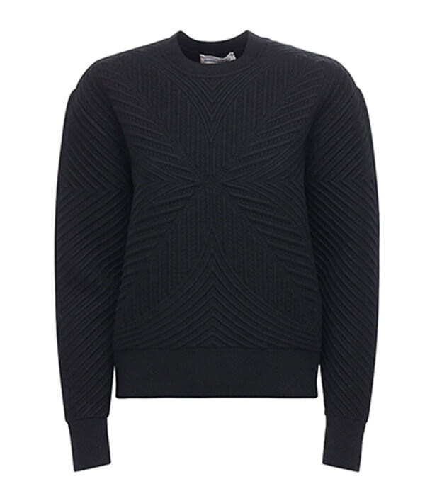 Alexander McQueen Wool Blend Cable Knit Crewneck Sweater