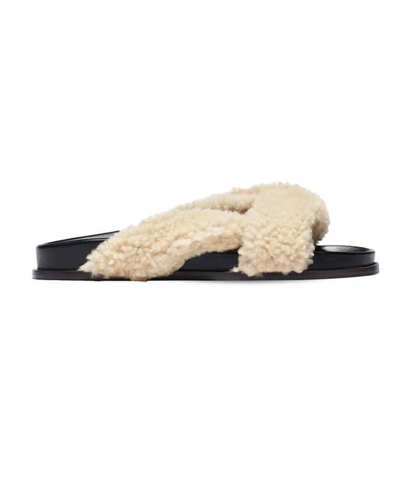 Emme Parsons Folded Shearling Slides