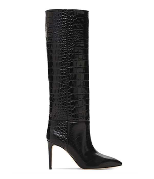 Paris Texas Croc Embossed Leather Tall Boots