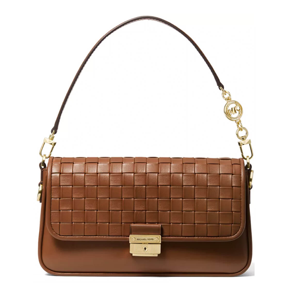 Michael Kors, Bradshaw Woven Leather Convertible Shoulder Bag, $328