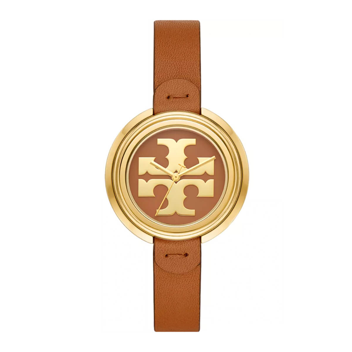 Tory Burch, The Miller Luggage Leather Strap Watch, $195