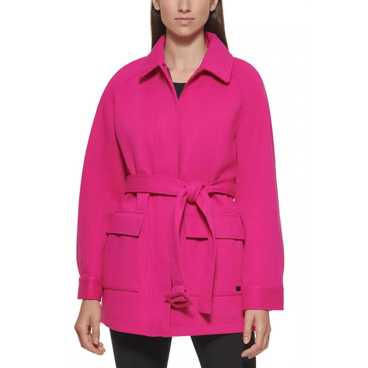 Calvin Klein, Belted Shirt Jacket, $315