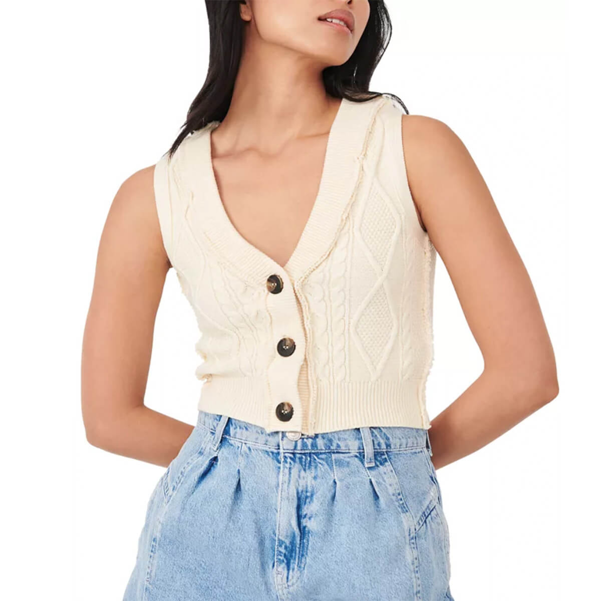 Free People, Denson Cable-Knit Vest, $68